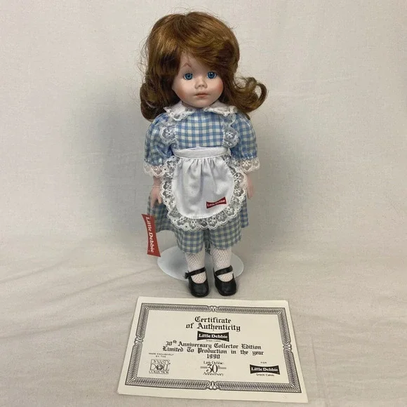 Vintage Little Debbie 30th Anniversary Porcelain Doll 1990 COA Dynasty Dolls 90s - Picture 1 of 14